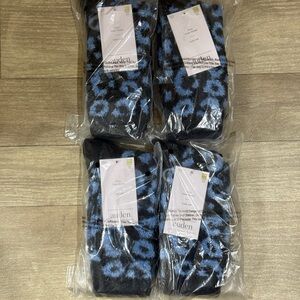 Auden Cozy Crew Socks Leopard Print  Size 4-10 Lot of 4 Pairs